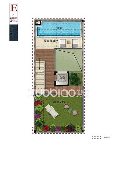 E户型顶楼