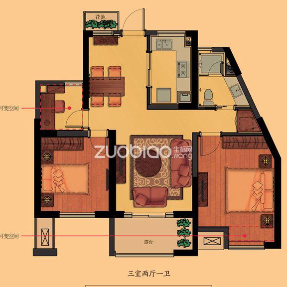 高层公寓荷苑C2户型